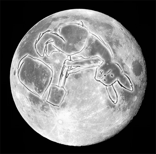 Lapin sur la Lune